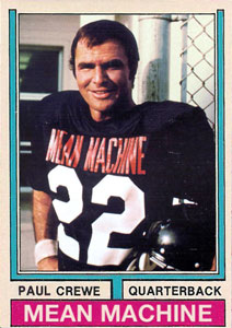 1974 longest yard paul football crewe trading mean machine cards burt card crew quarterback reynolds fantasy movie wrecking were quarterbacks