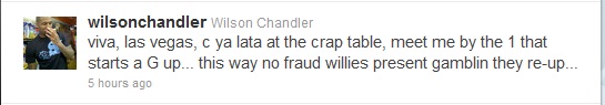 Wilson Chandler Tweet