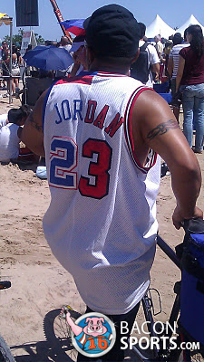 Michael Jordan half and half jersey