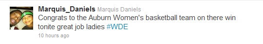 Marquis Daniels Tweet