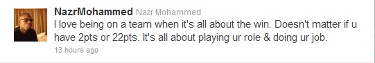 Nazr Mohammed Tweet