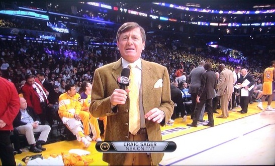 Craig Sagers suit at the Lakers vs. Knicks game