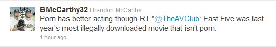 Brandon McCarthy Tweet