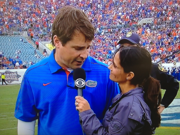 will muschamp looking at tracy wolfson's boobs