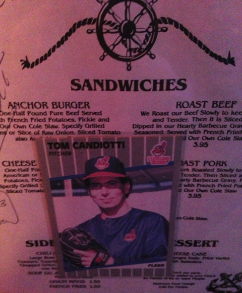 Tom Candioti baseball card