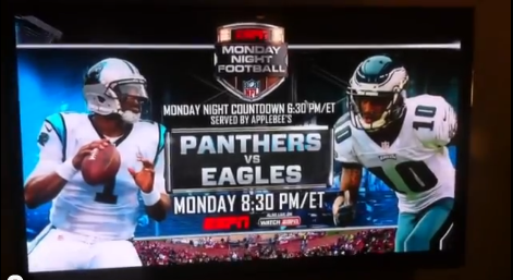 panthers eagles monday night football promo