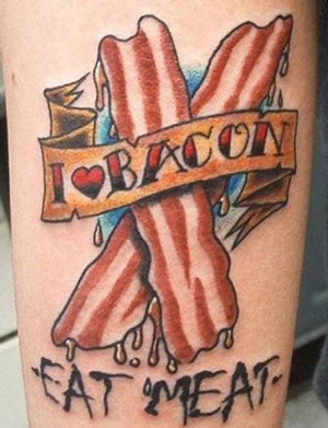 i love bacon tattoo