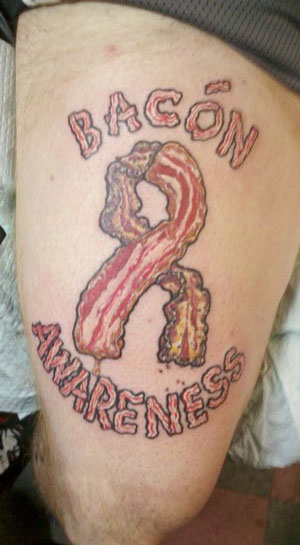 bacon awareness tattoo
