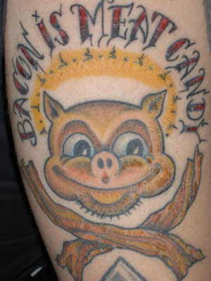 bacon is meat candy tattoo