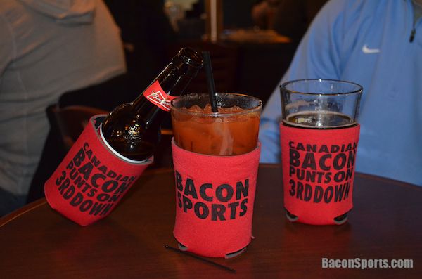 bacon sports beer koozies