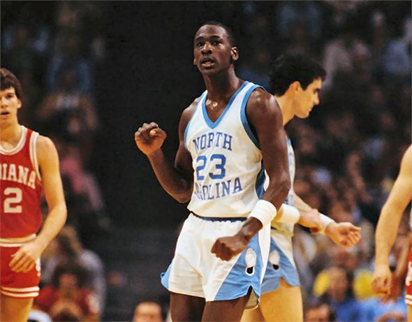 Michael Jordan always looked good in Carolina blue.