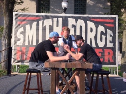 smith forge hard cider arm wrestling