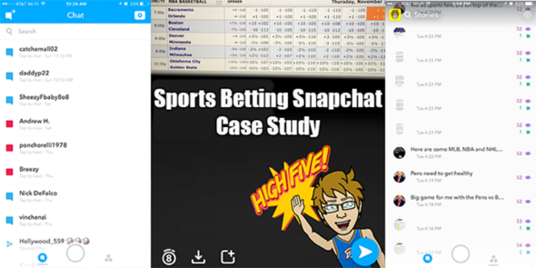sports betting snapchat